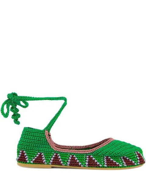 KASHURA crochet ballet flats