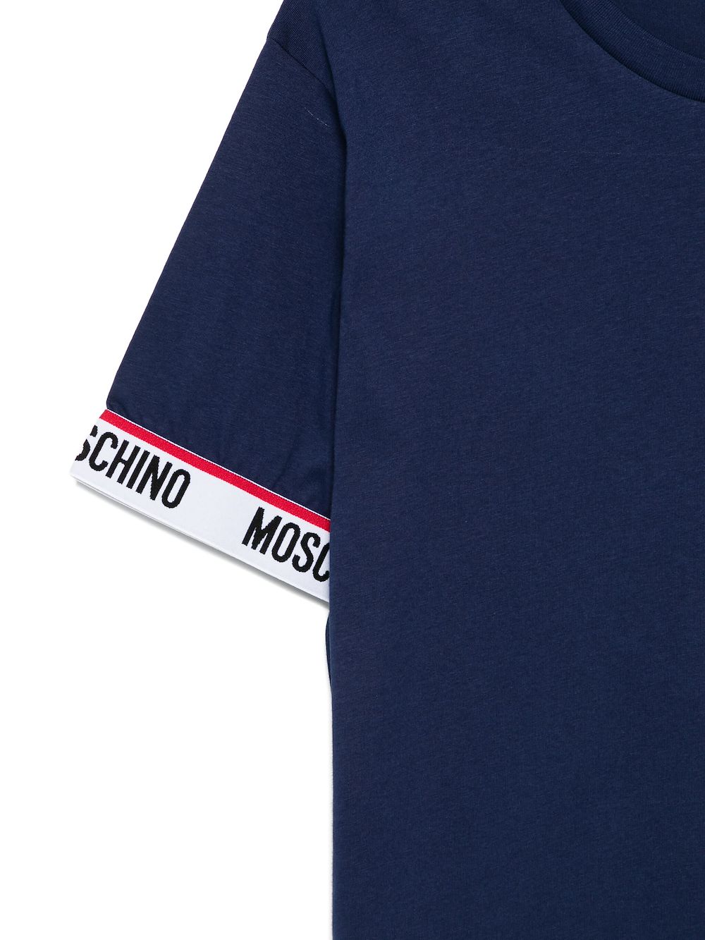 Moschino Logo-detail Sleeve T-shirt In Blue