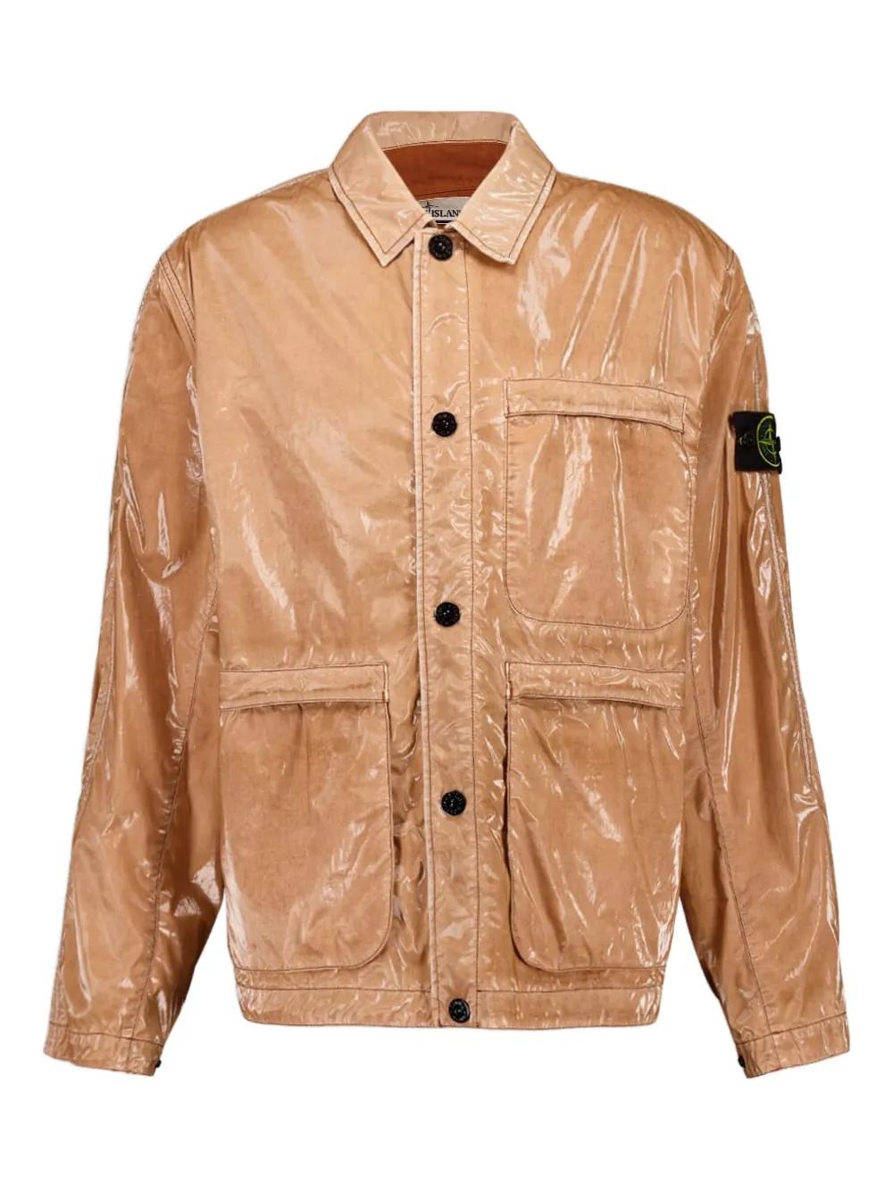 Stone Island Button-up jack Bruin