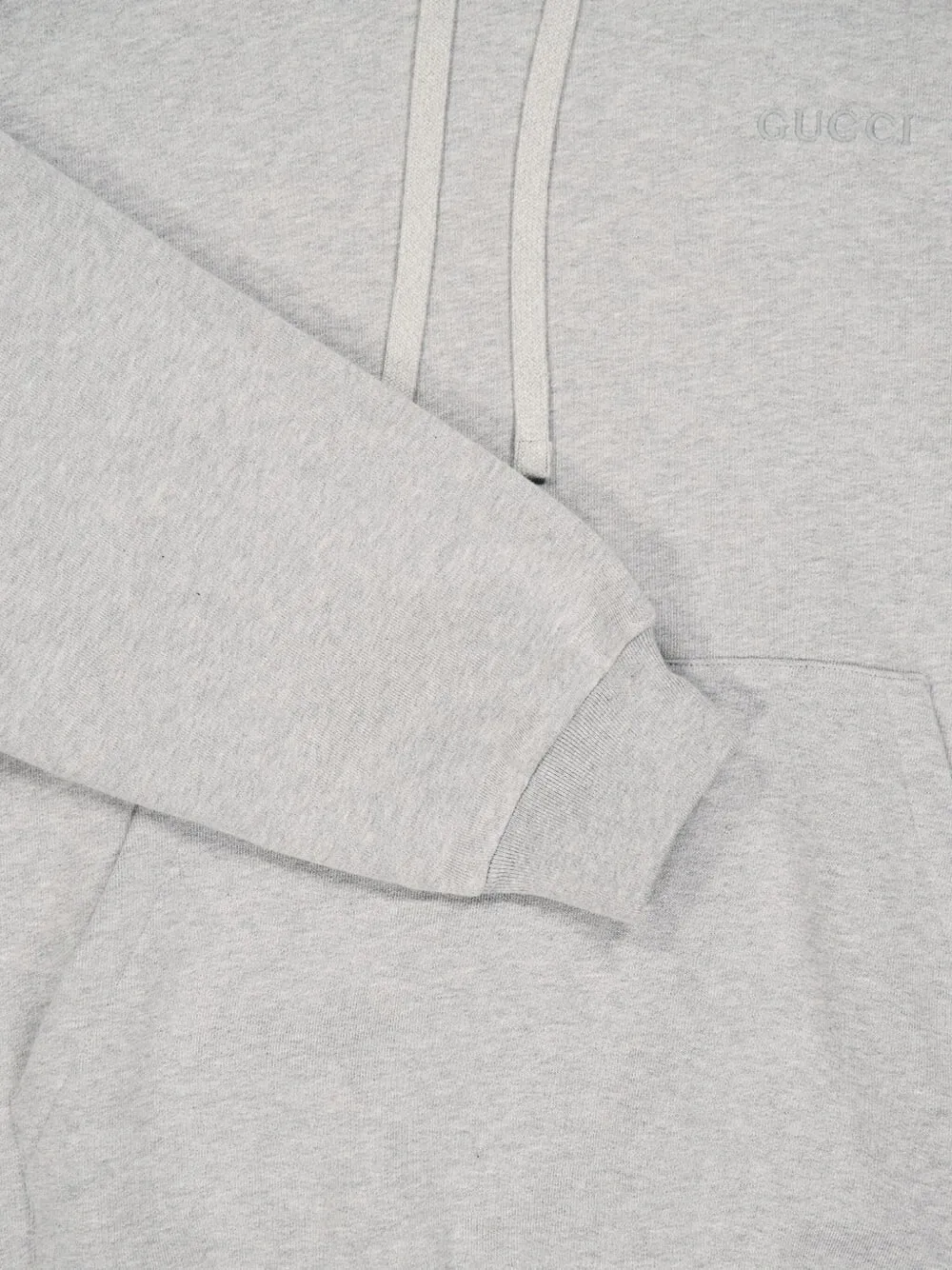 Gucci Hoodie met zak aan de voorkant Grijs