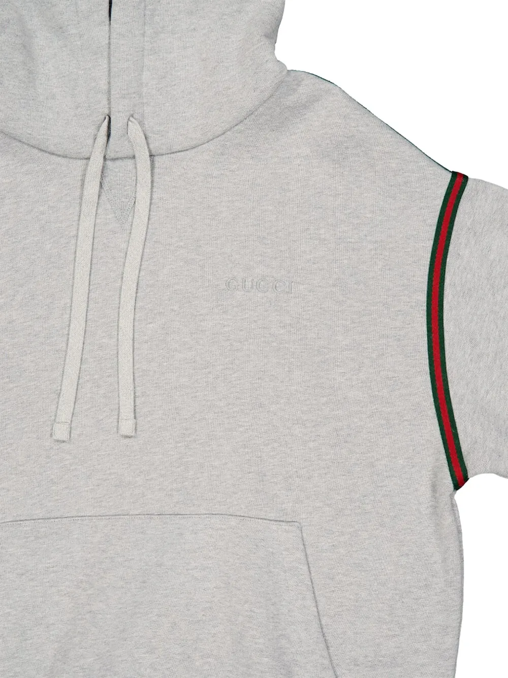 Gucci Hoodie met zak aan de voorkant Grijs