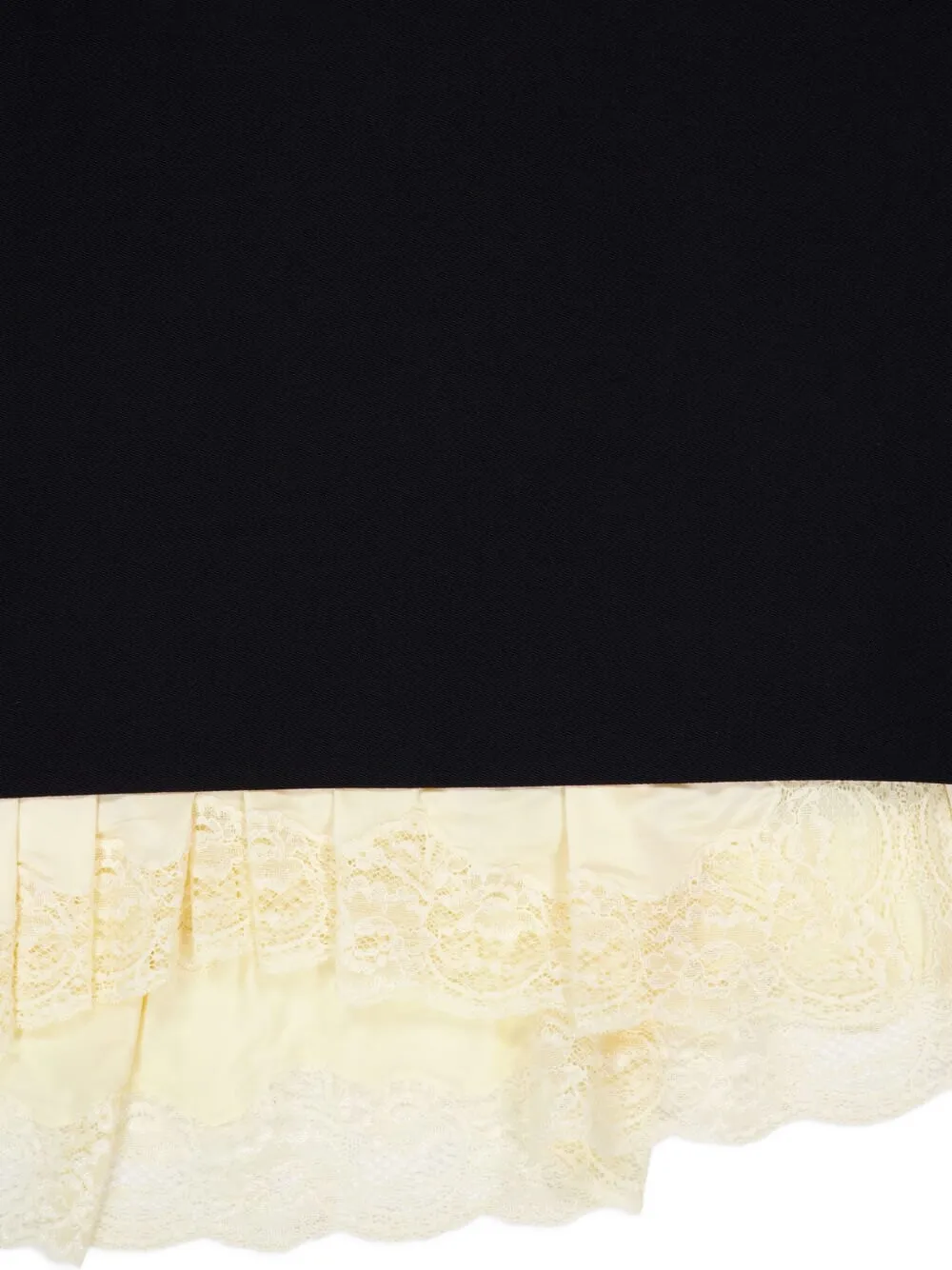 Balenciaga Midi-rok met lingerie afwerking Zwart
