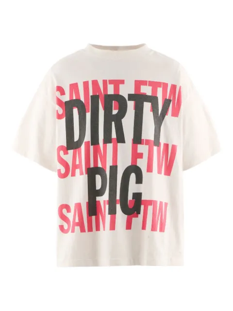 SAINT MXXXXXX text-print T-shirt