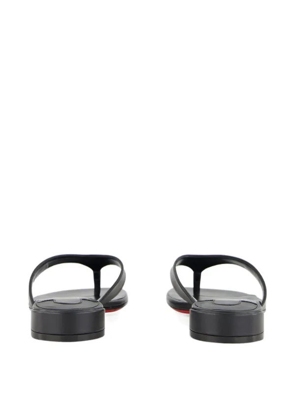 Christian Louboutin Leather Thong Sandals | Black | FARFETCH