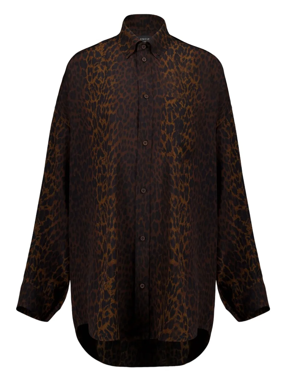 Balenciaga Blouse met luipaardprint Bruin