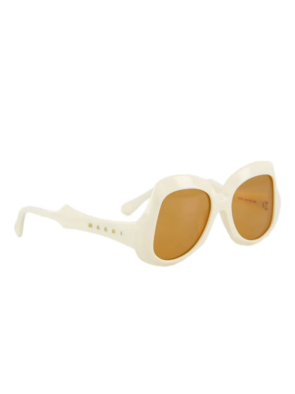 Marni Zonnebril met oversized montuur - Beige