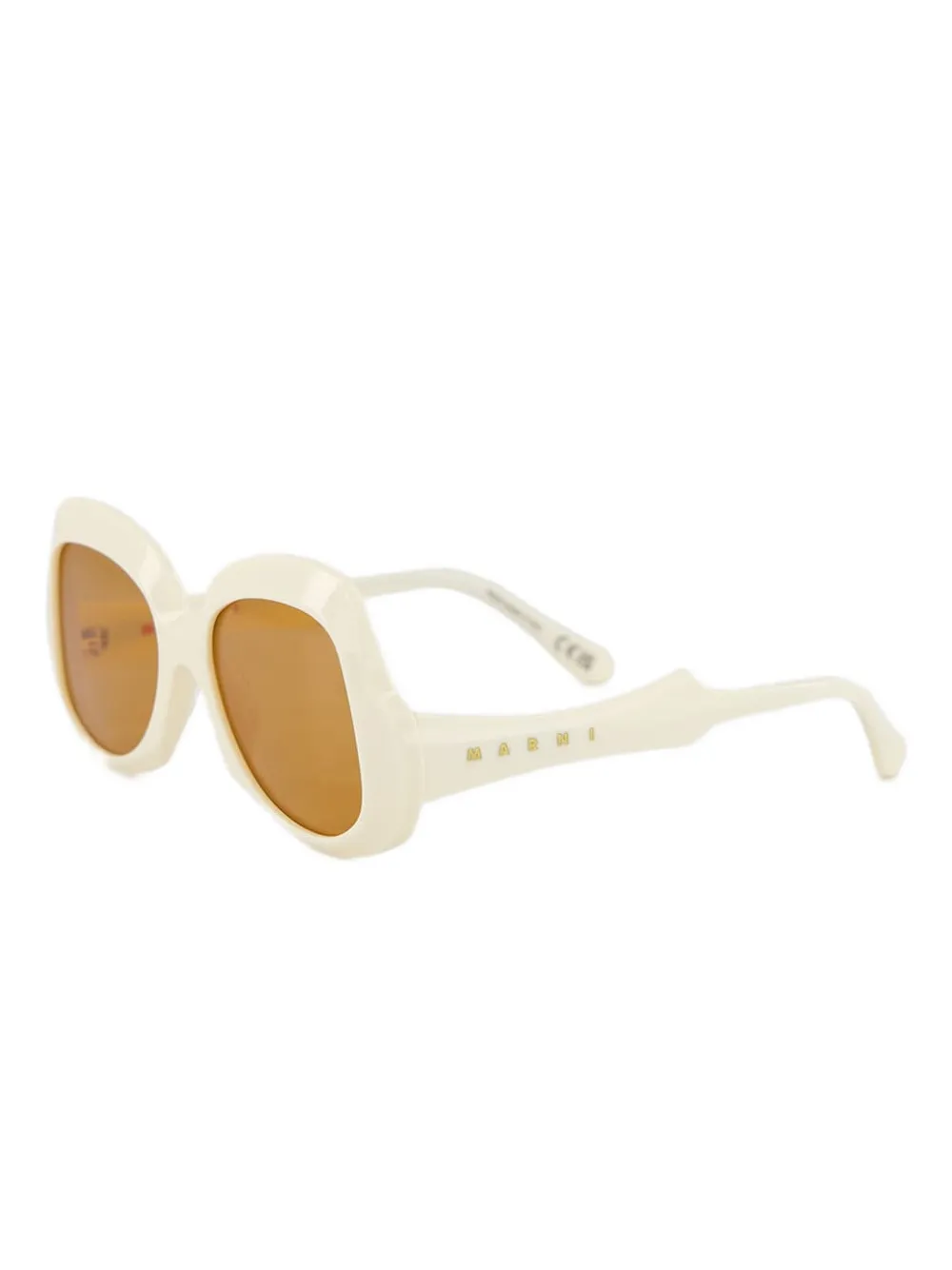 Marni Zonnebril met oversized montuur Beige