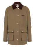 Moschino corduroy-collar utility jacket - Green