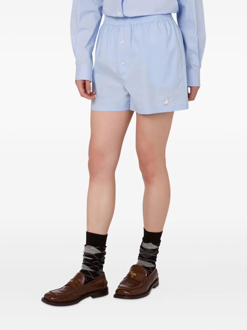 Moschino Shorts met elastische taille Blauw