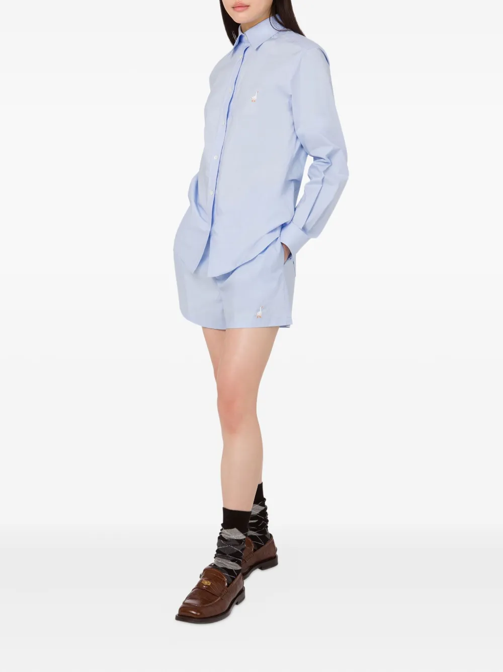 Moschino Shorts met elastische taille Blauw