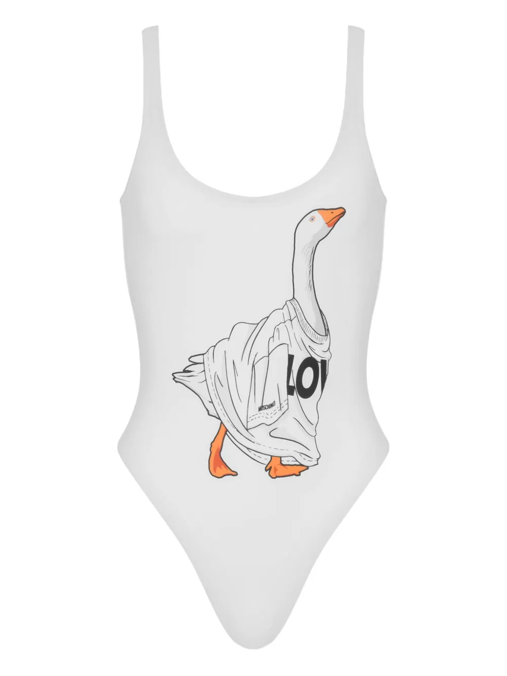 Moschino Costume da bagno con stampa grafica - Bianco