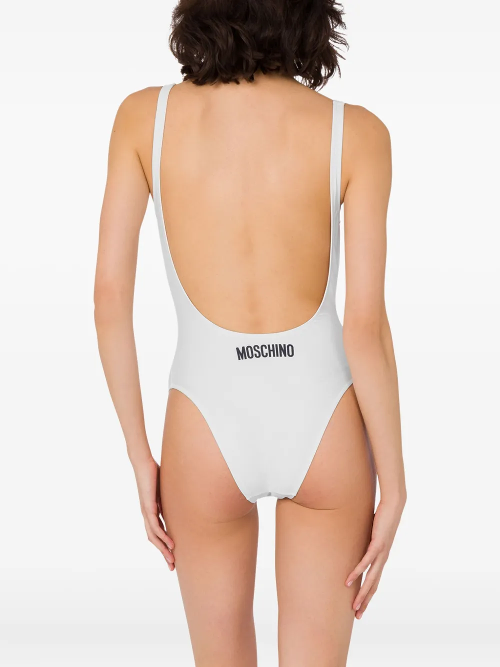 Moschino Goose badpak met grafische print Wit