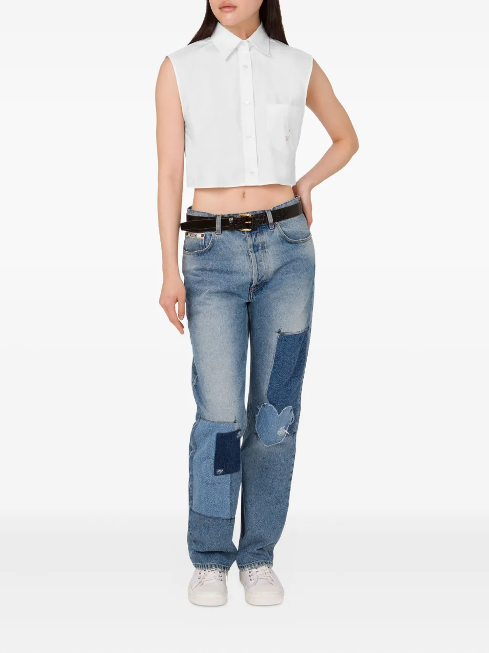 Moschino poplin cropped shirt | Shirts | Image 2