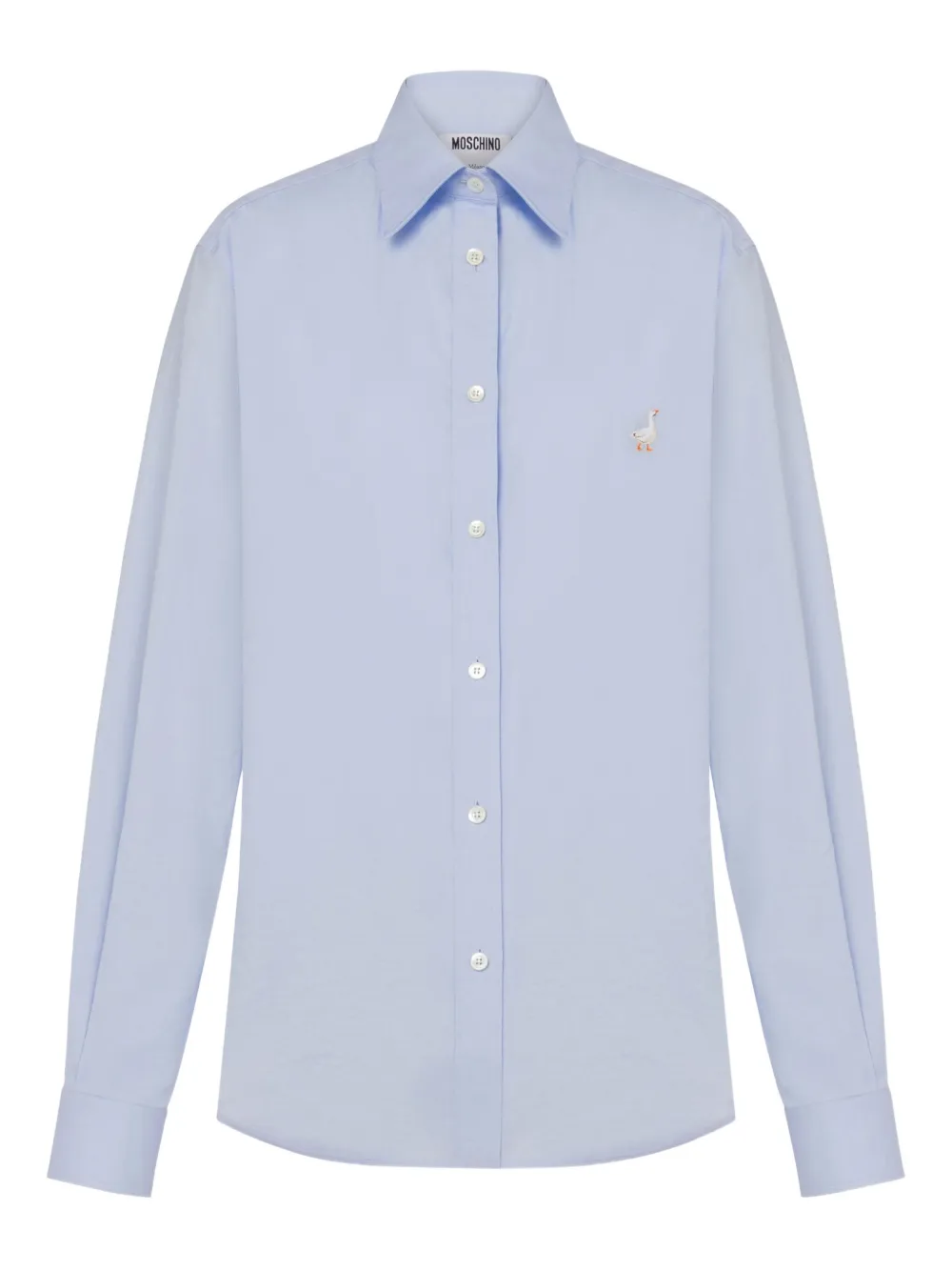 Moschino Goose popeline blouse Blauw