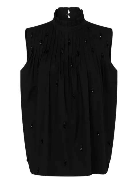 Moschino embroidered poplin top