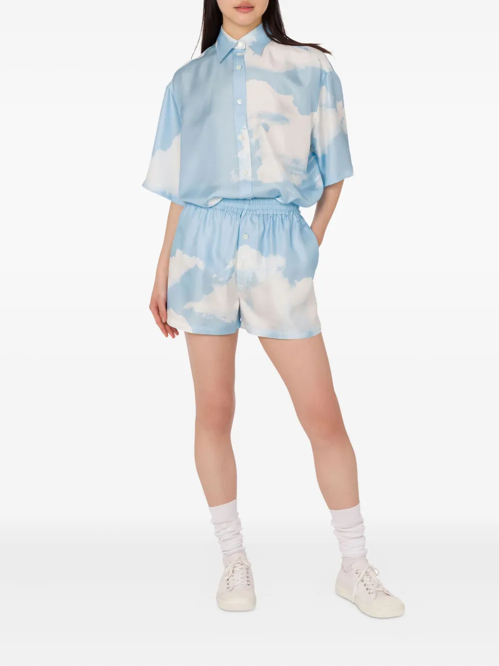 Moschino Shorts met print Blauw