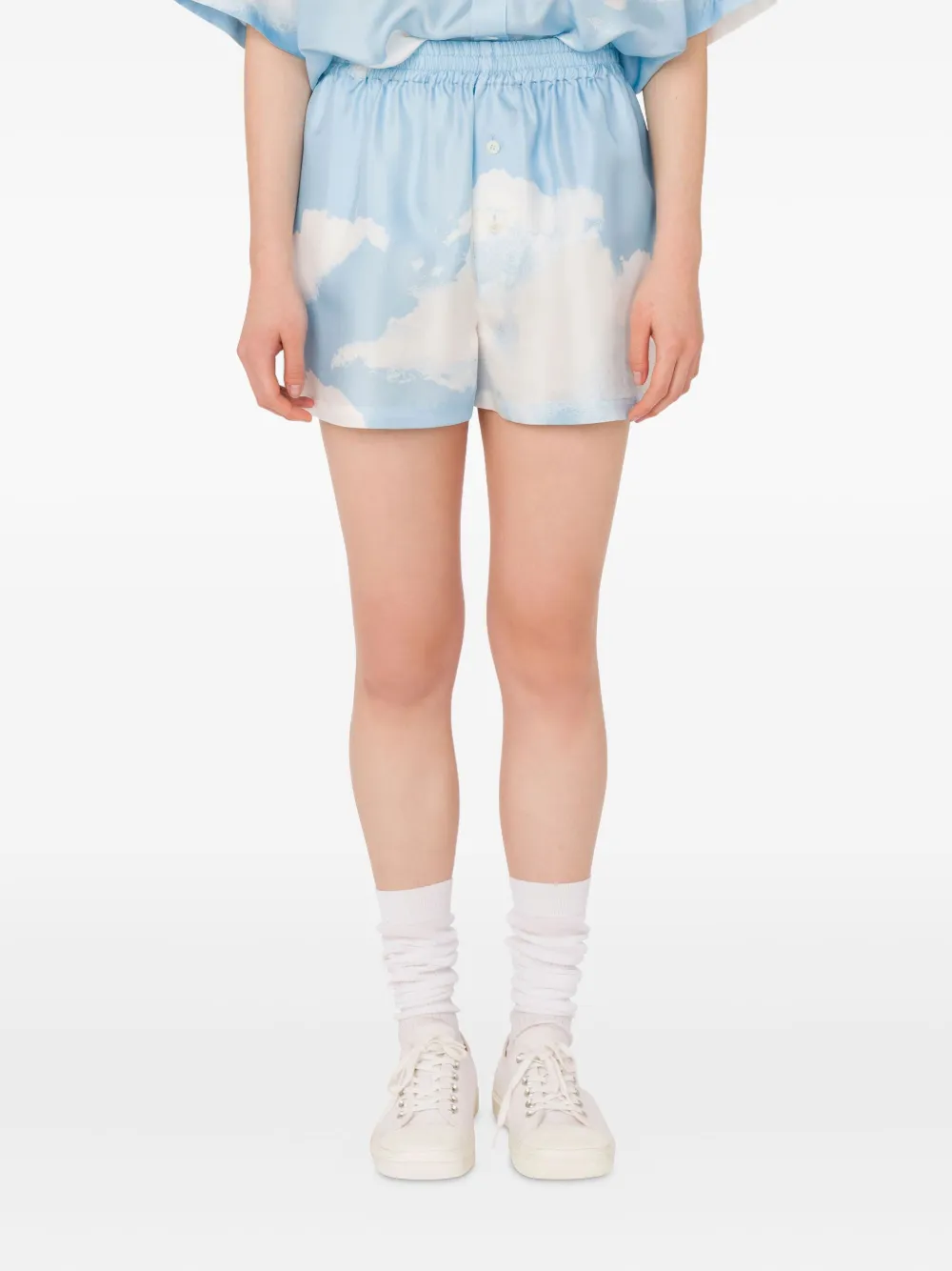 Moschino Shorts met print Blauw