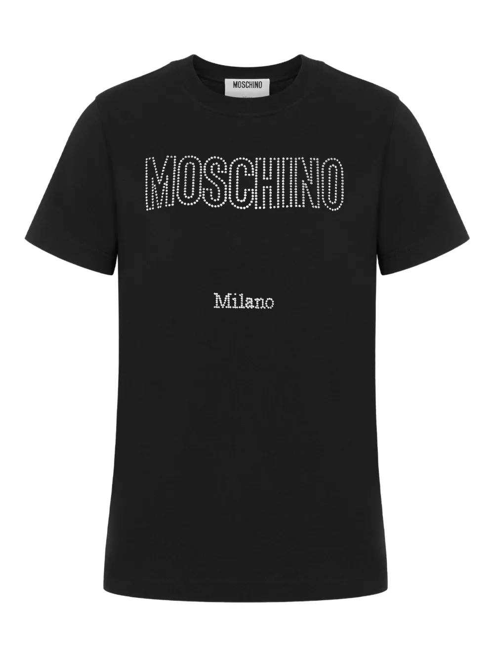Moschino Verfraaid T-shirt Zwart