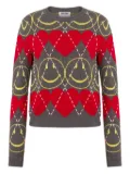 Moschino Smiley face-patterned sweater - Grey