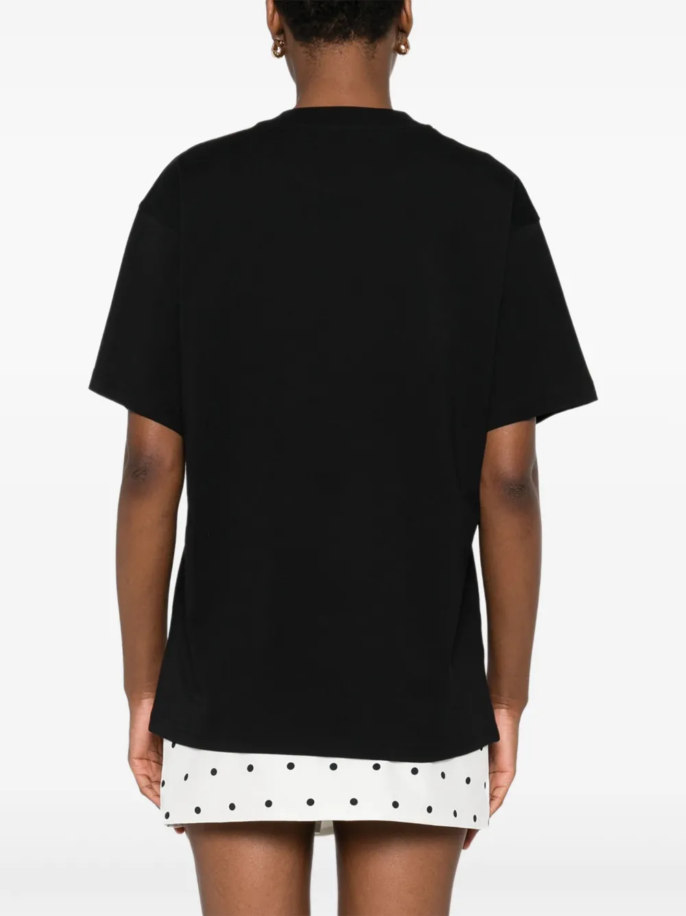 Moschino T-shirt met logo Zwart