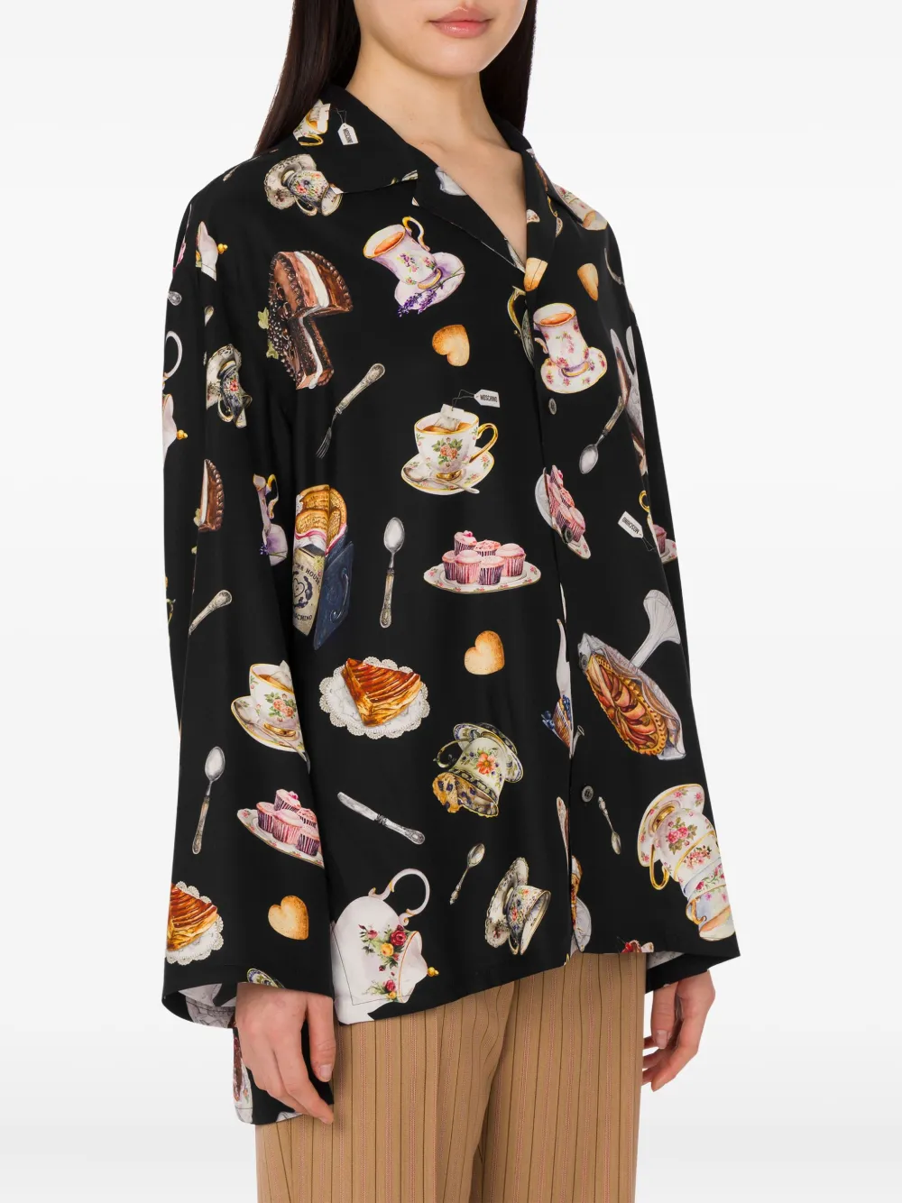 Moschino Overhemd met print Zwart