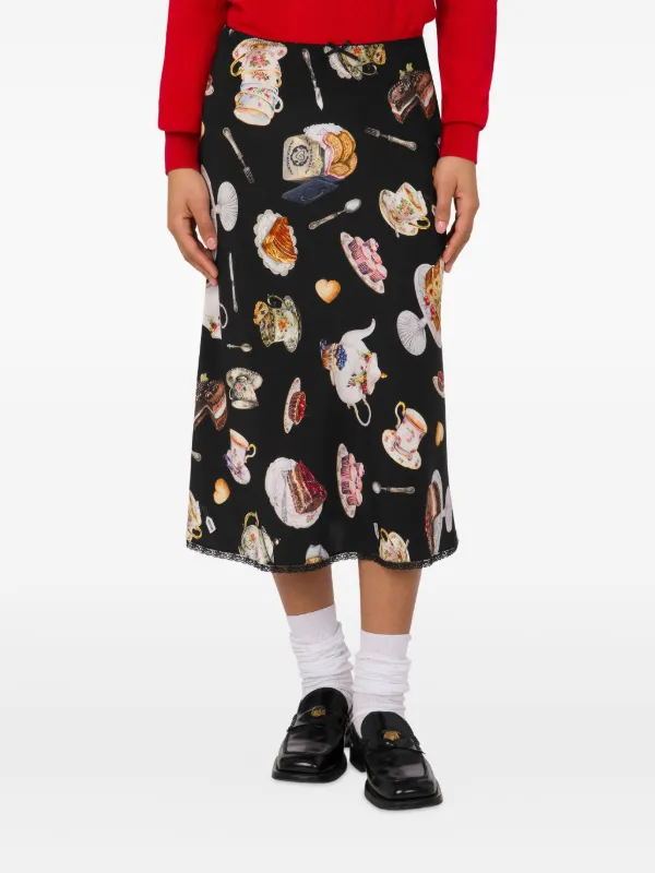 Moschino プリント スカート | ブラック | FARFETCH JP