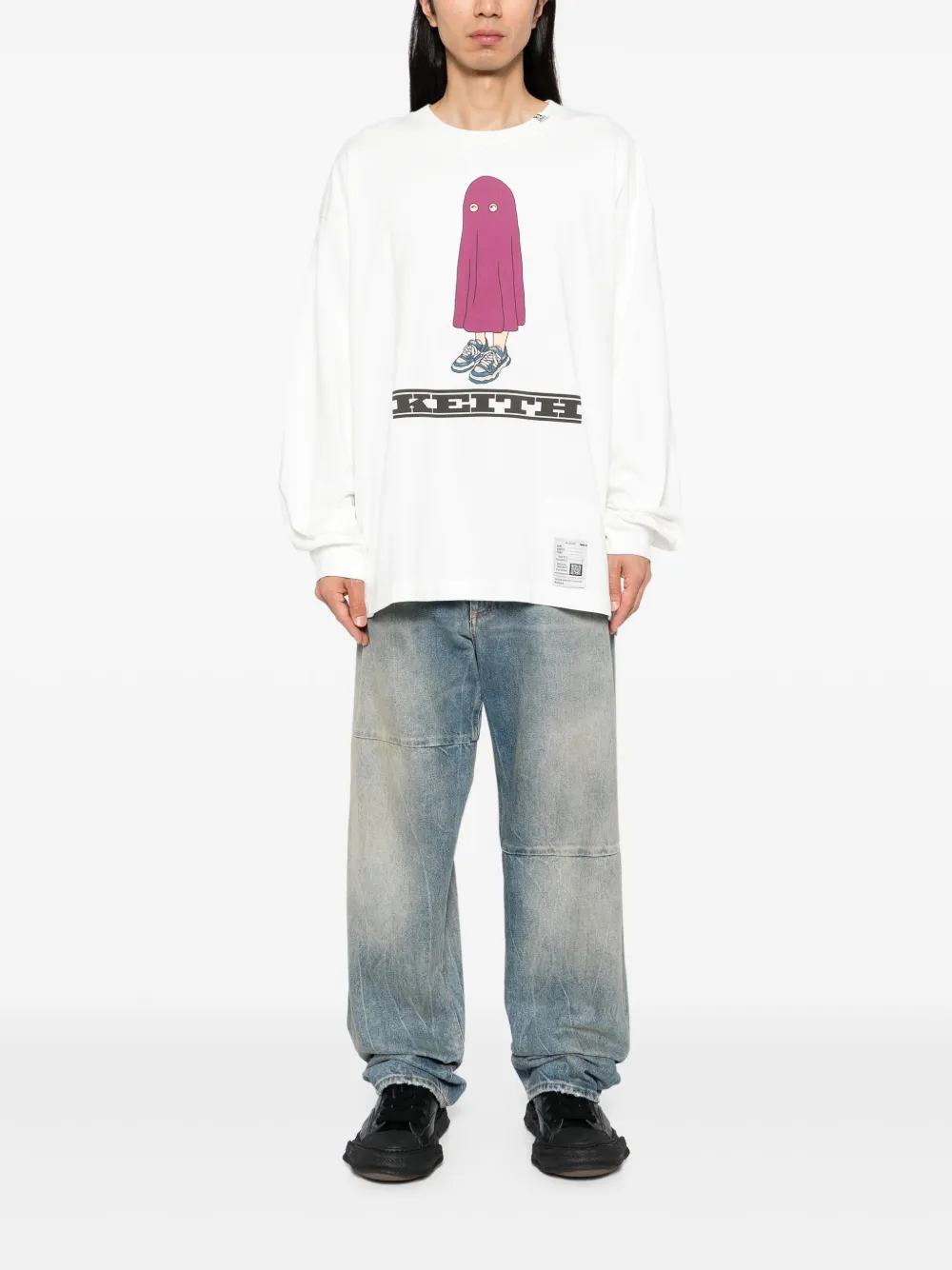 Maison MIHARA YASUHIRO Keith T-shirt met print - WHITE