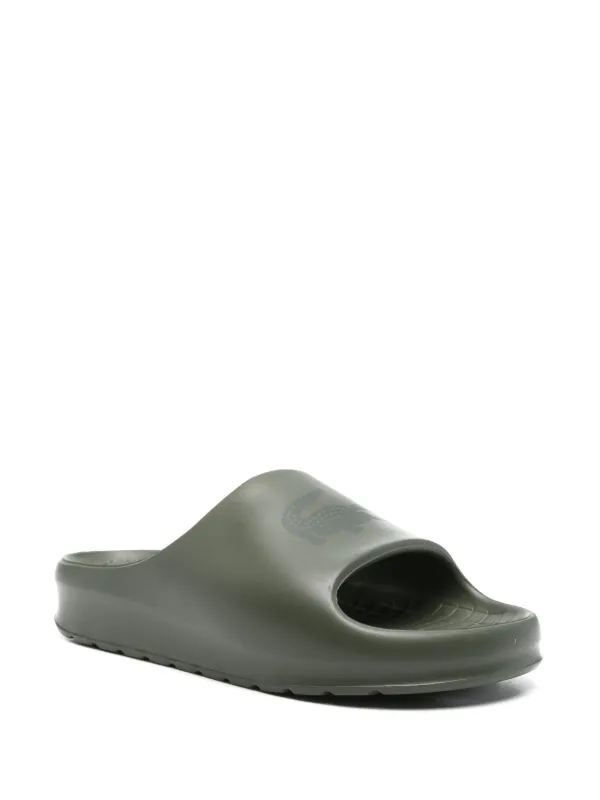 Lacoste Serve Pool Slides Green FARFETCH IN
