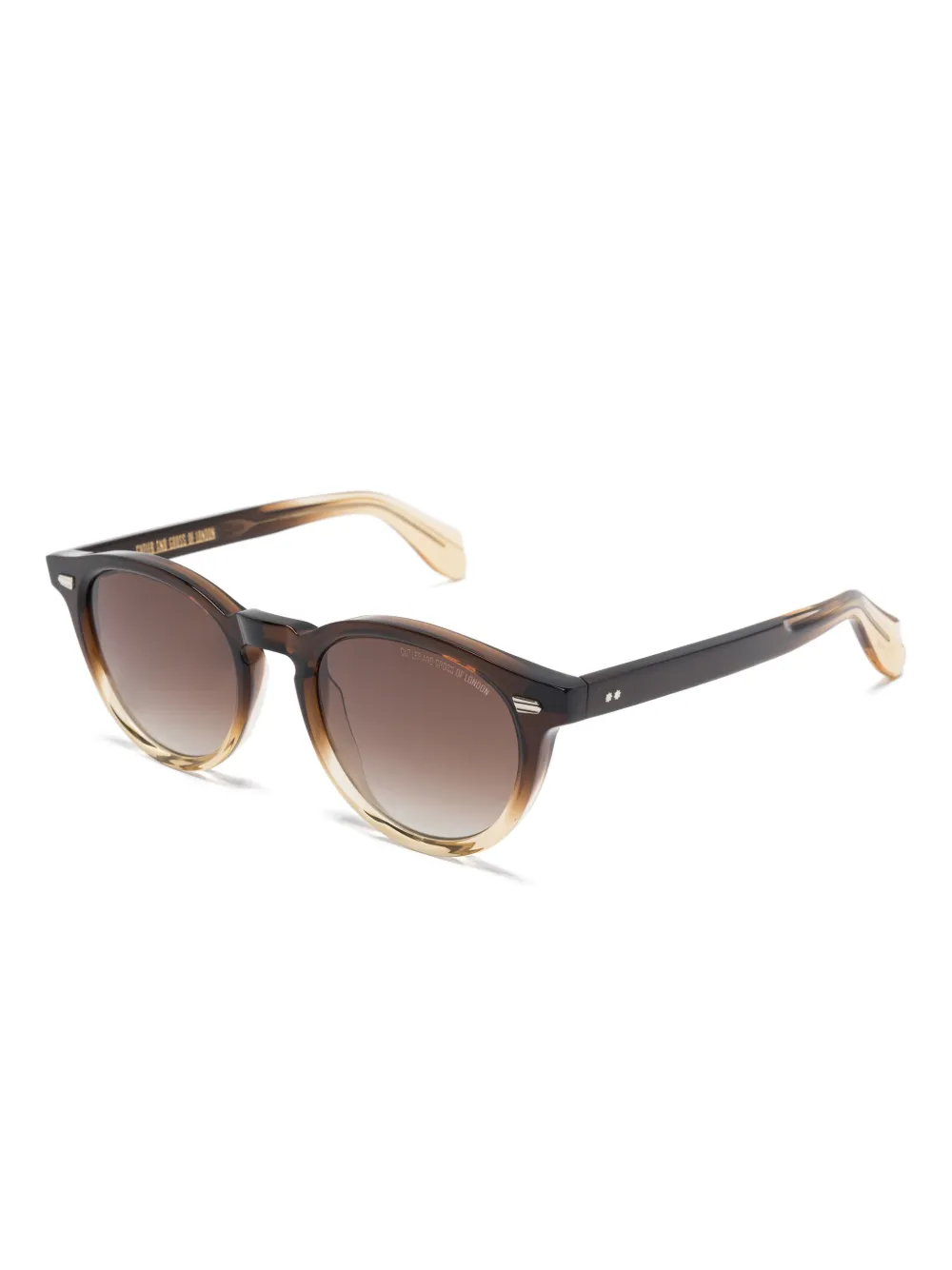 Cutler & Gross Zonnebril met rond montuur - Bruin