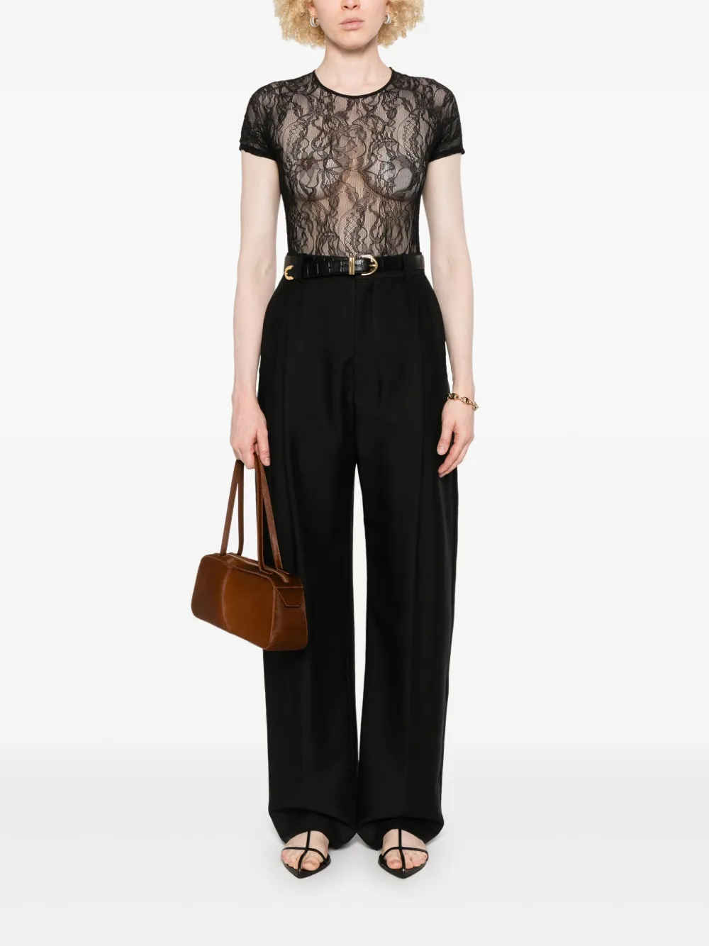 WARDROBE.NYC pleat-detail trousers - Zwart