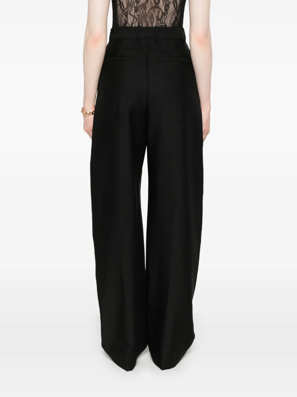 WARDROBE.NYC Broek met geplooid detail Zwart
