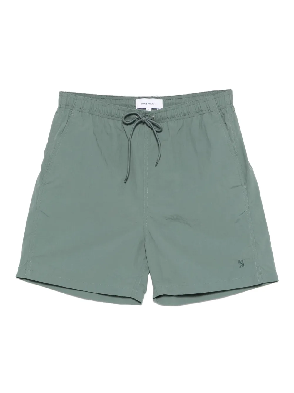 Norse Projects logo-embroidered swim shorts | Green | Image 1
