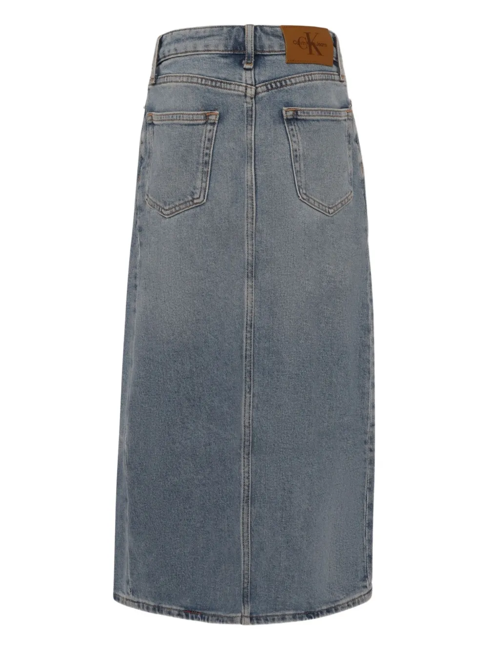 Calvin Klein Kids Maxi-rok van spijkerstof met split Blauw