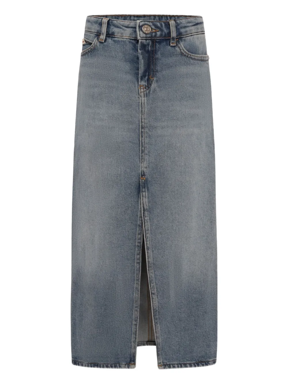 Calvin Klein Kids Maxi-rok van spijkerstof met split Blauw
