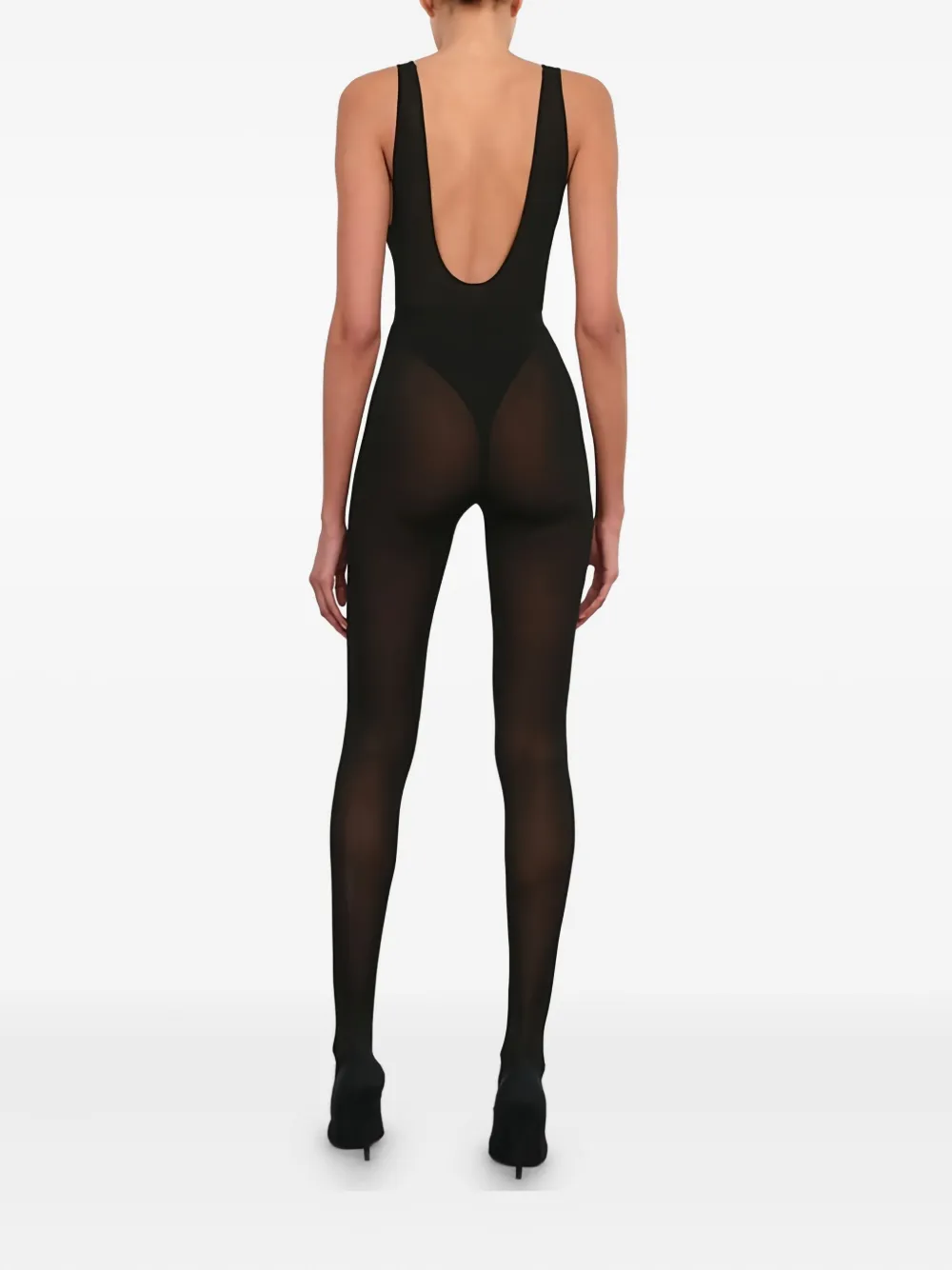 Wardrobe.nyc Sheer Stirrup Legging In Black