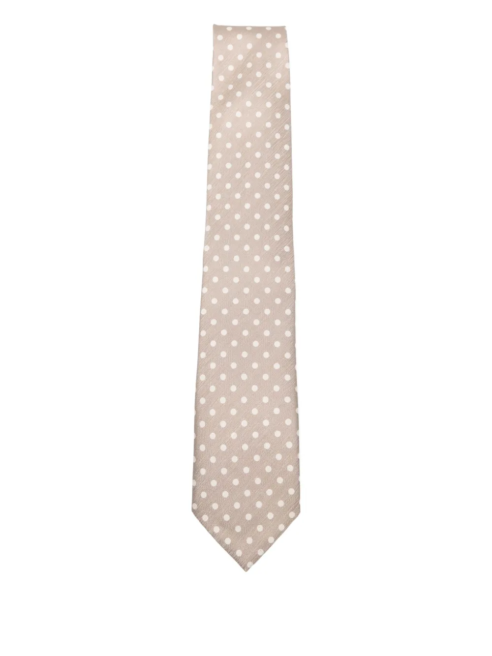 Tom Ford Polka-dot Silk Tie In Neutral
