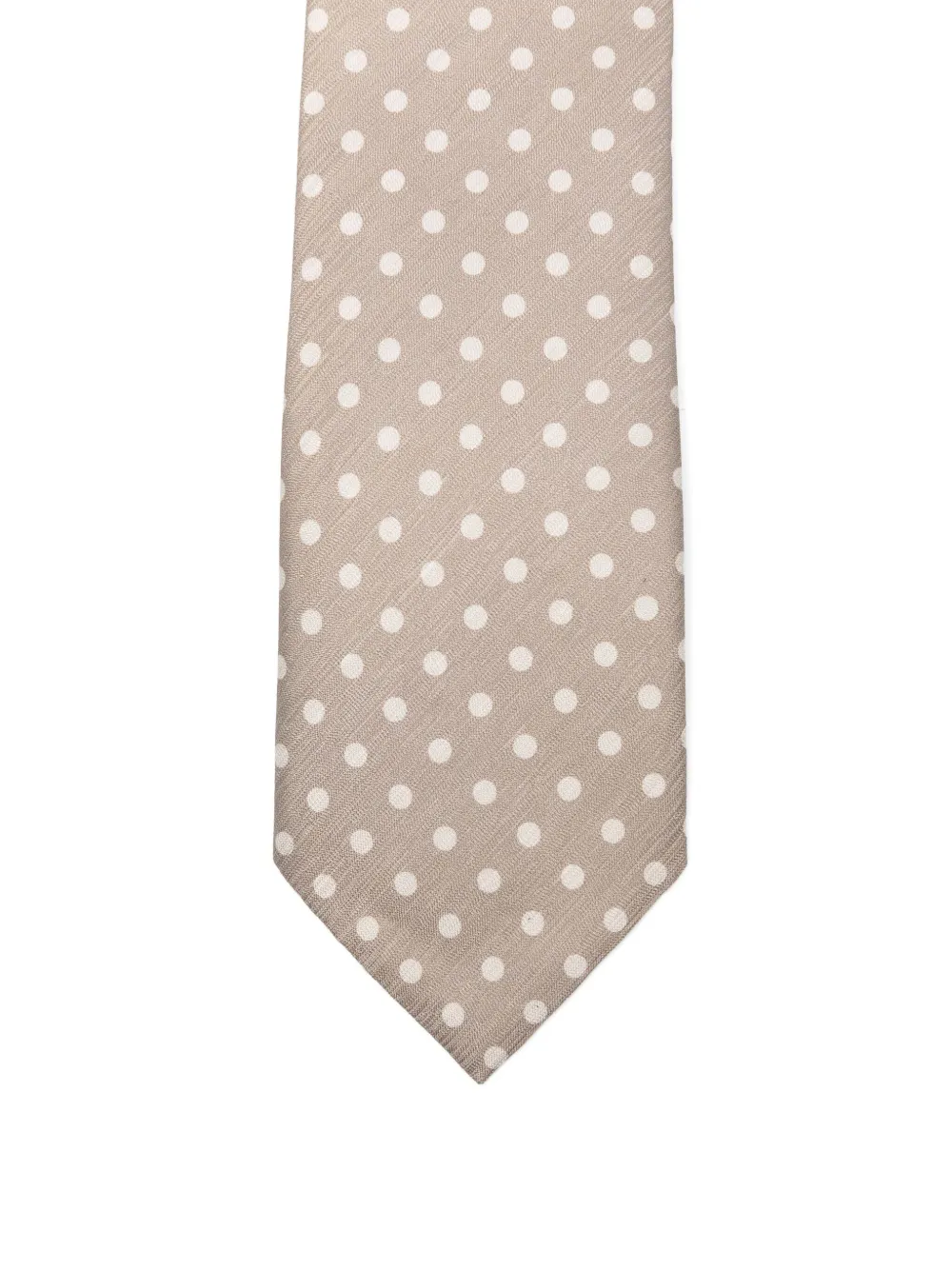 Tom Ford Polka-dot Silk Tie In Neutral