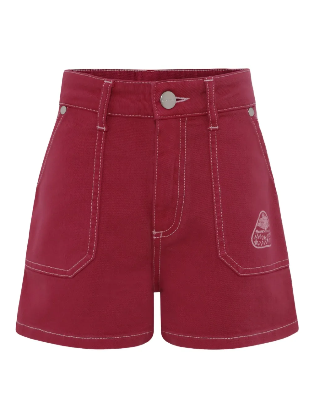 Shop Flower Mountain Logo-print Cotton Shorts