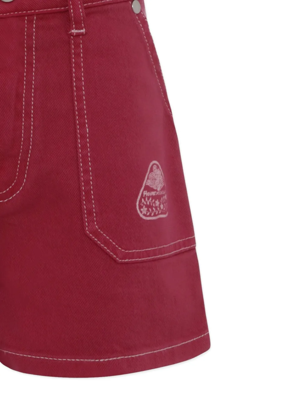 Shop Flower Mountain Logo-print Cotton Shorts