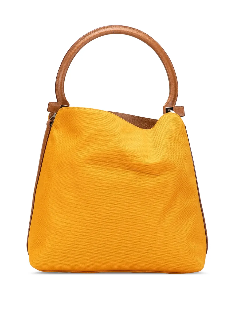 Ferragamo Pre-Owned 2000-2024 Nylon Gancini handbag - イエロー Ferragamo Pre-Owned 2000-2024 Nylon Gancini handbag - イエロー