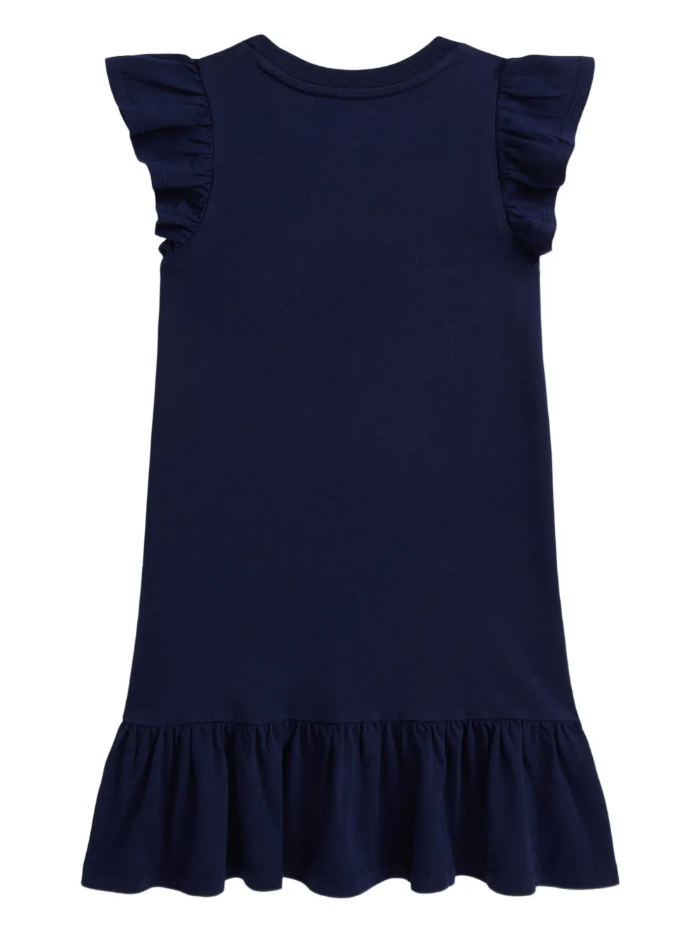 POLO RALPH LAUREN KIDS Polo Bear jurk met ruchemouwen Blauw