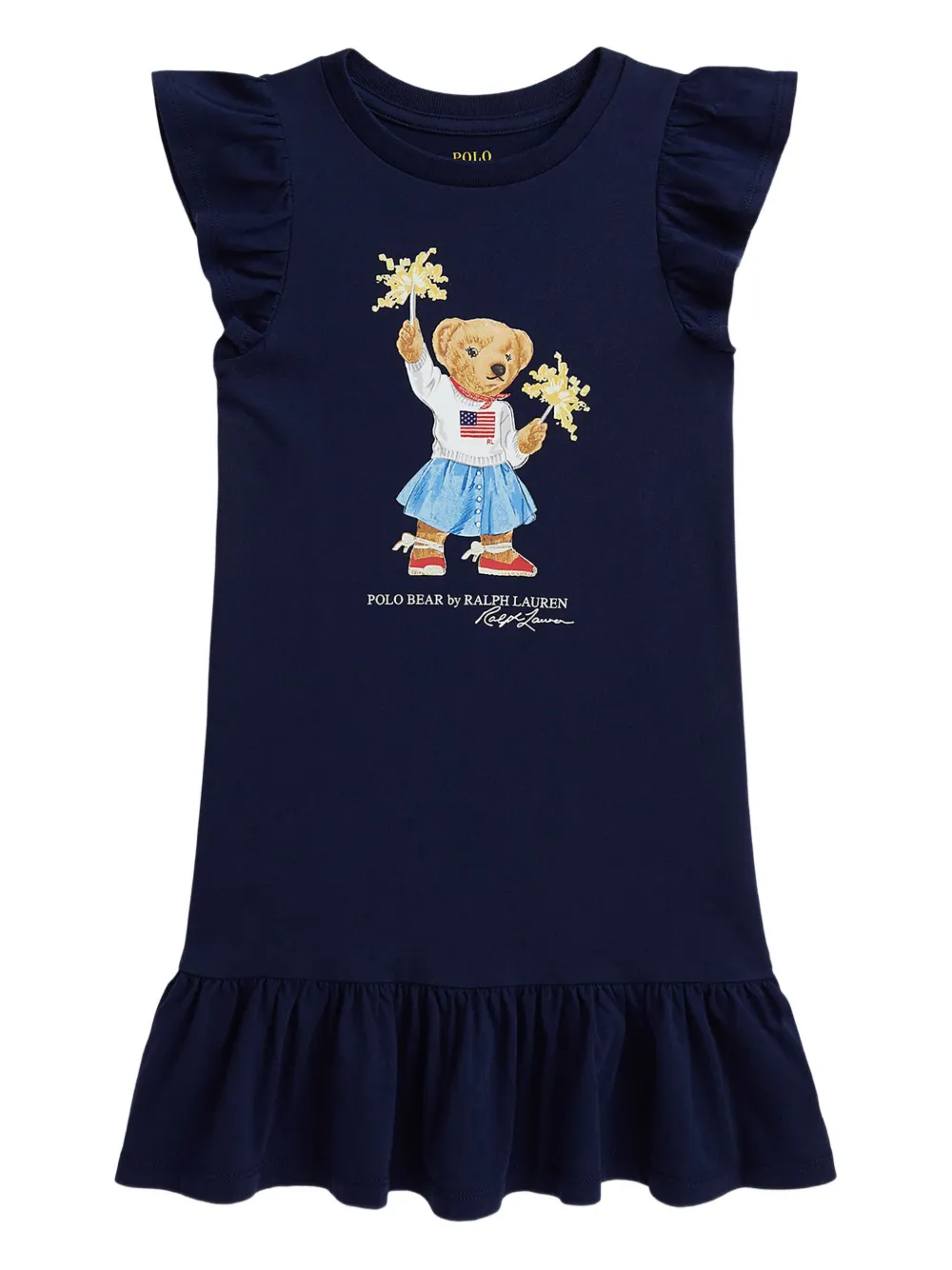 POLO RALPH LAUREN KIDS ポロベア ワンピース - ブルー POLO RALPH LAUREN KIDS ポロベア ワンピース - ブルー