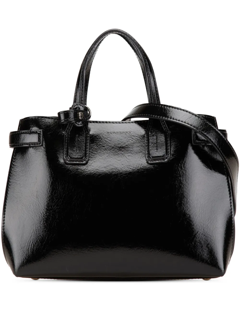 Pre-owned Burberry 2000-2017 Small Soft Calfskin Banner Satchel