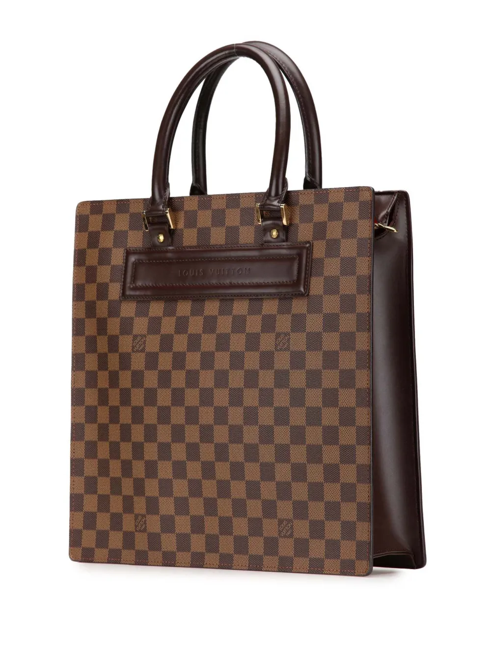 Pre-owned Louis Vuitton 2000-2025 Damier Ebene Venice Sac Plat Gm Tote Bag