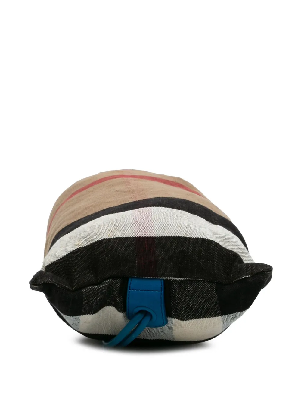 Pre-owned Burberry 2000-2017 Mega Check Canvas Drawstring Sling Bag Crossbody Bag