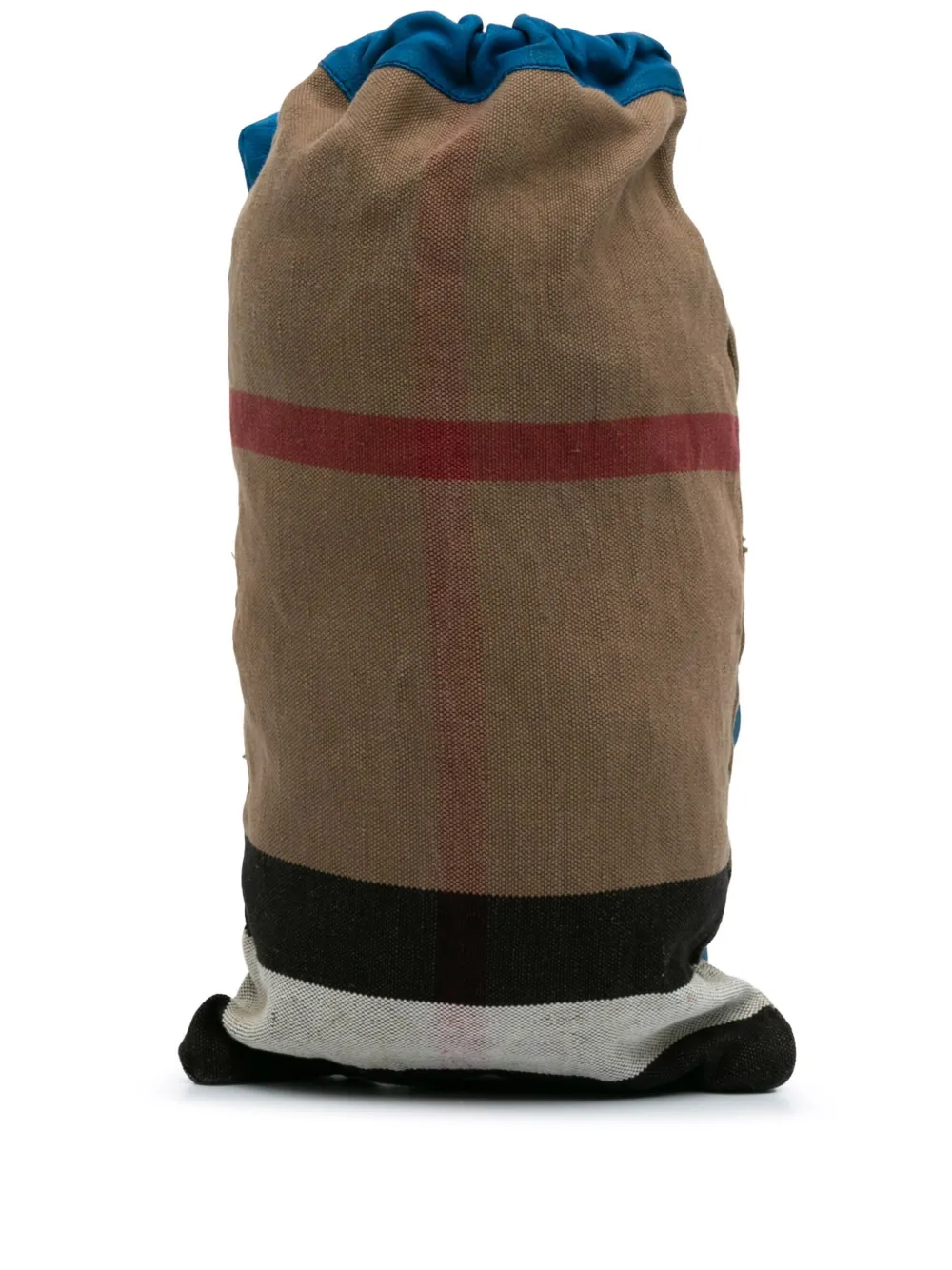 Burberry Pre-Owned 2000-2017 Mega Check Canvas Drawstring Sling Bag Burberry Pre-Owned 2000-2017 Mega Check Canvas Drawstring Sling Bag