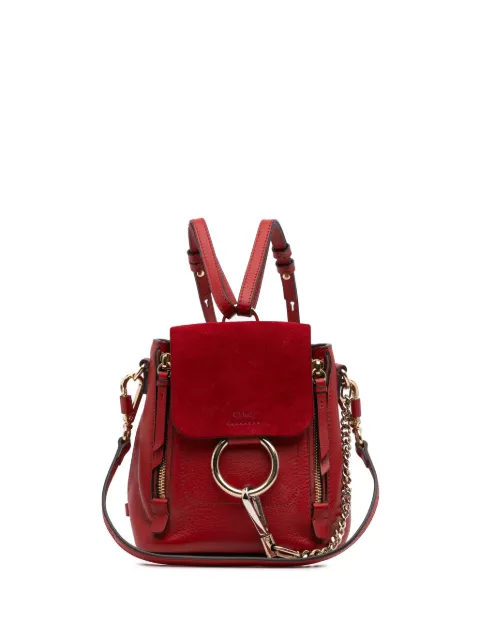 Chloé Pre-Owned 2018 Mini Calfskin and Suede Faye backpack
