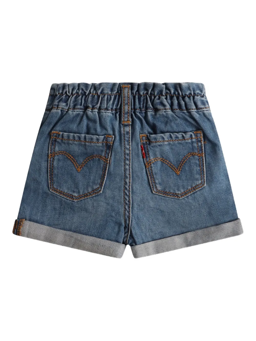 Levi's Kids pleated denim shorts - Blauw
