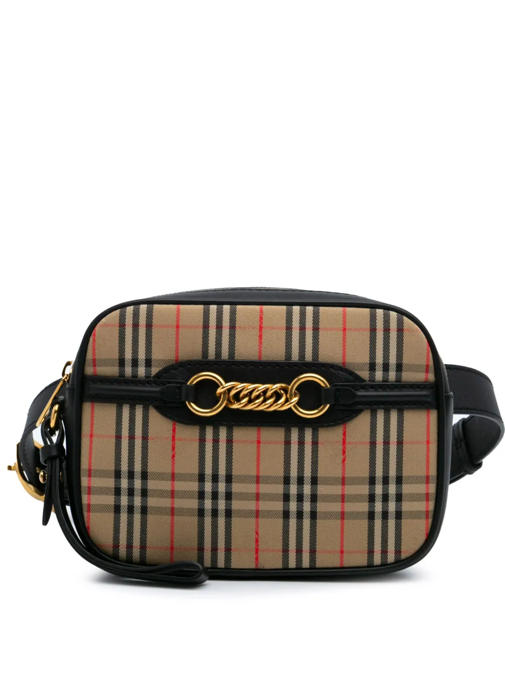 Pre-owned Burberry 2000-2017 Haymarket Check Canvas 1983 Link Belt Bag