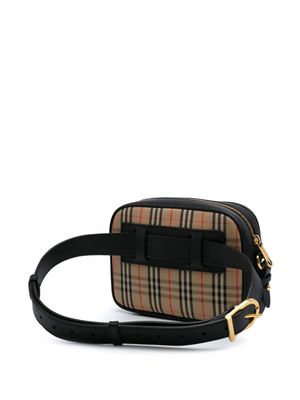 Pre-owned Burberry 2000-2017 Haymarket Check Canvas 1983 Link Belt Bag